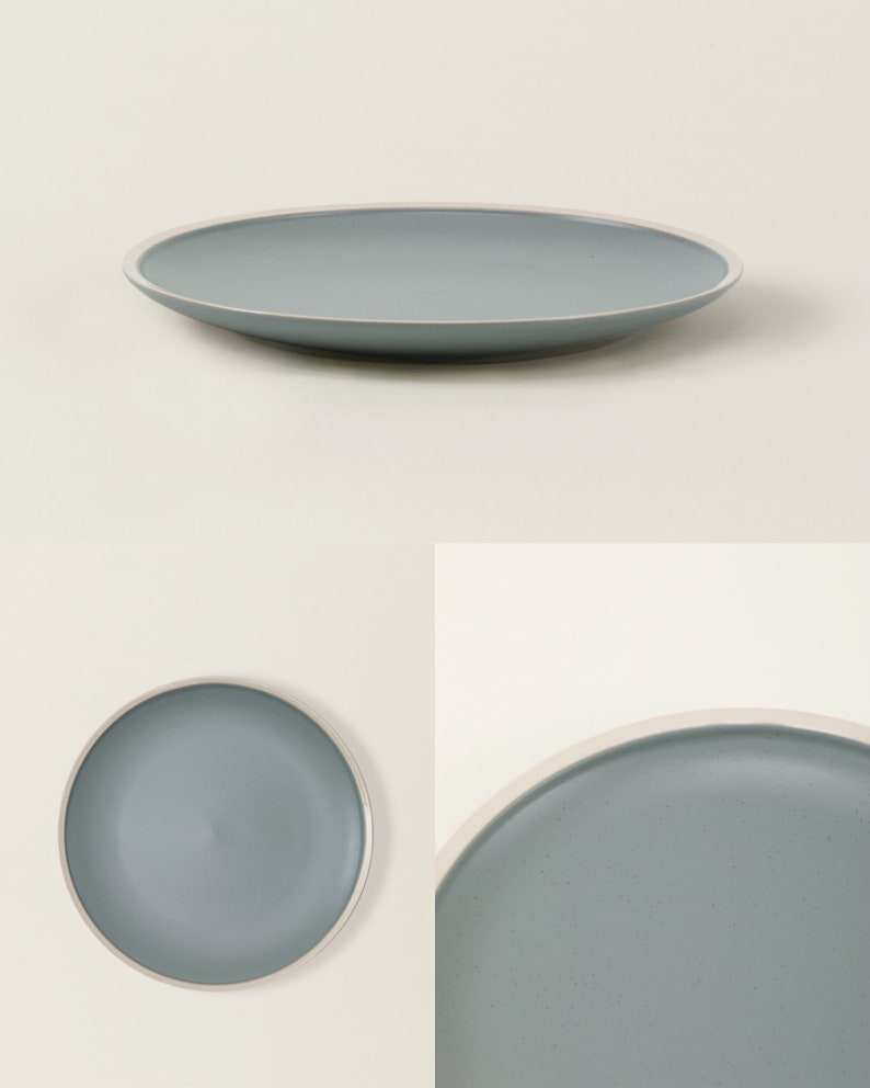 Ceramic Dinner Plate Set The Matte Ceramic Dinnerware Collection Hand-Finished Ceramics Dinnerware Set Scandinavian Design Sage Green