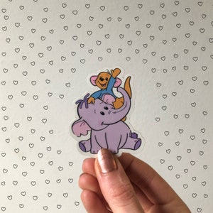 Sticker vinyle éléphant et kangourou