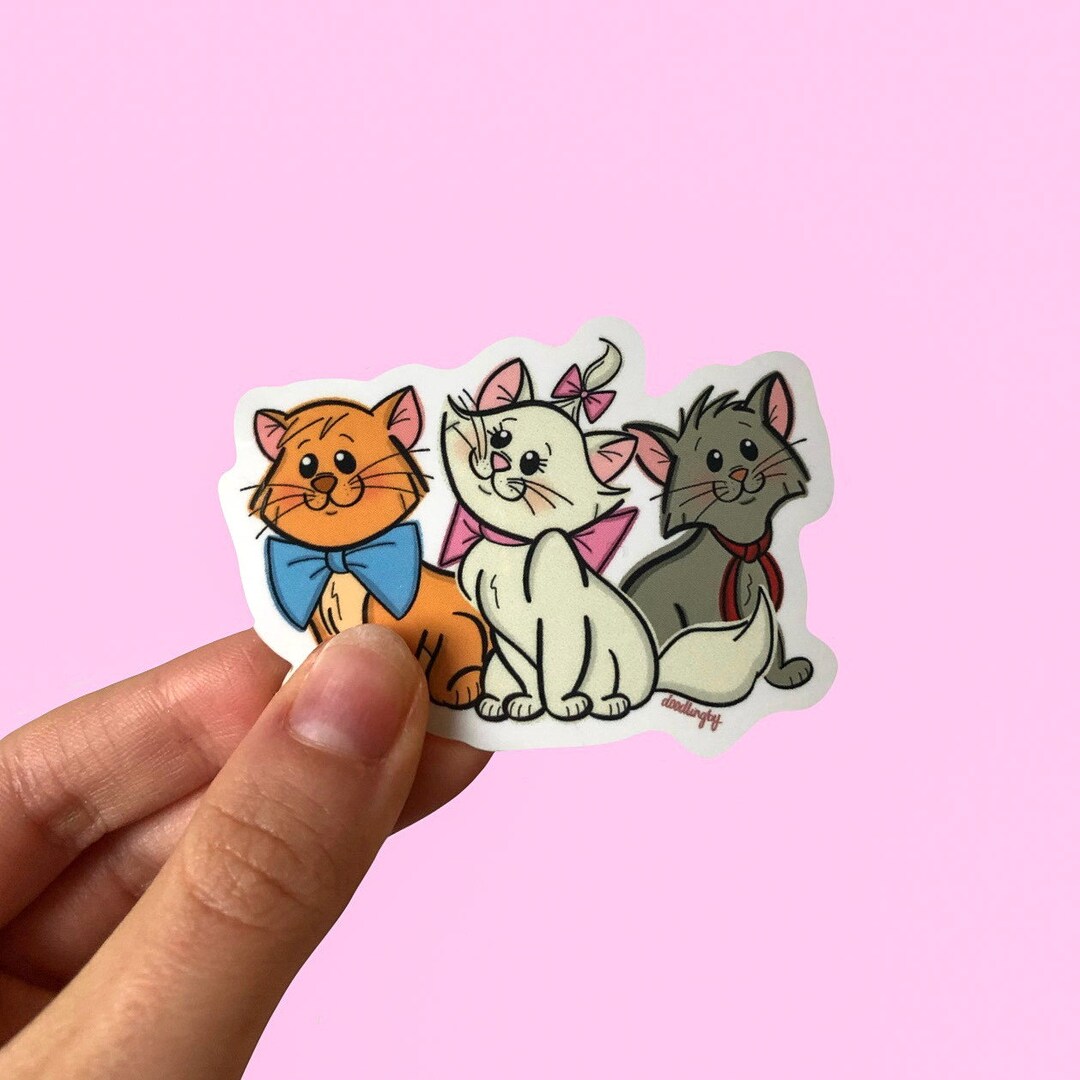 Three Kittens Vinyl Sticker - Etsy