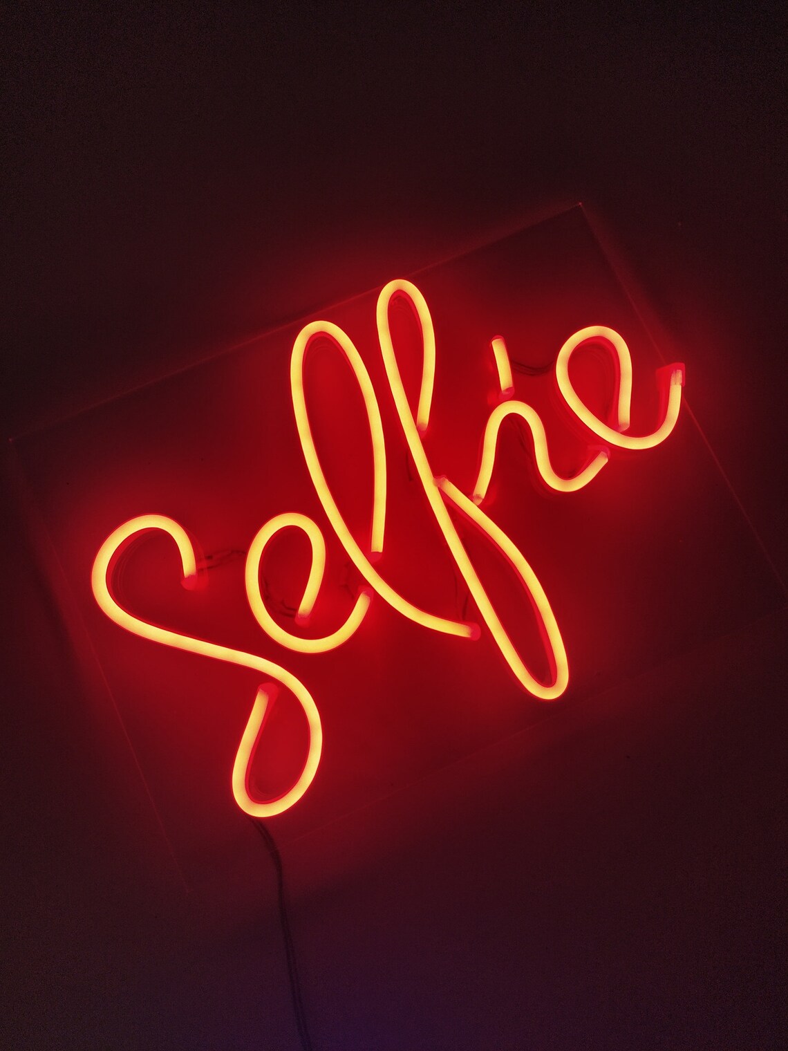 Selfie Neon Sign Neon Sign For Home Night Lamp Custom Neon Etsy