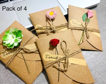 Thinking of you blank note shaker card