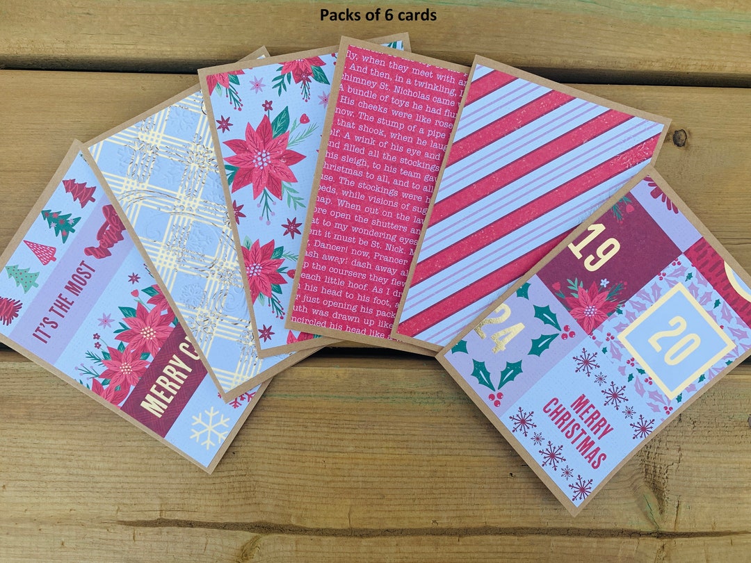 Christmas Cards 2023, Christmas Bulk Cards, Handmade Cards, Holiday Cards, Embossed Blank Card