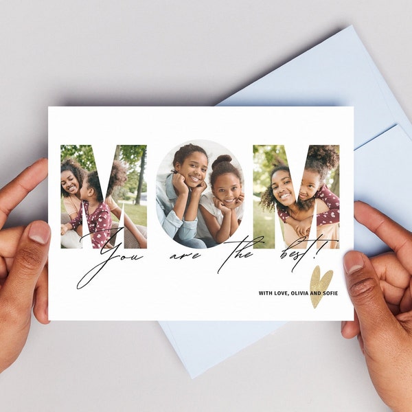 Personalized Mother's Day Card | Printed Mother's Day Card | Blank Card | Gift for Mom | Thinking of Mom | Custom Photo Card