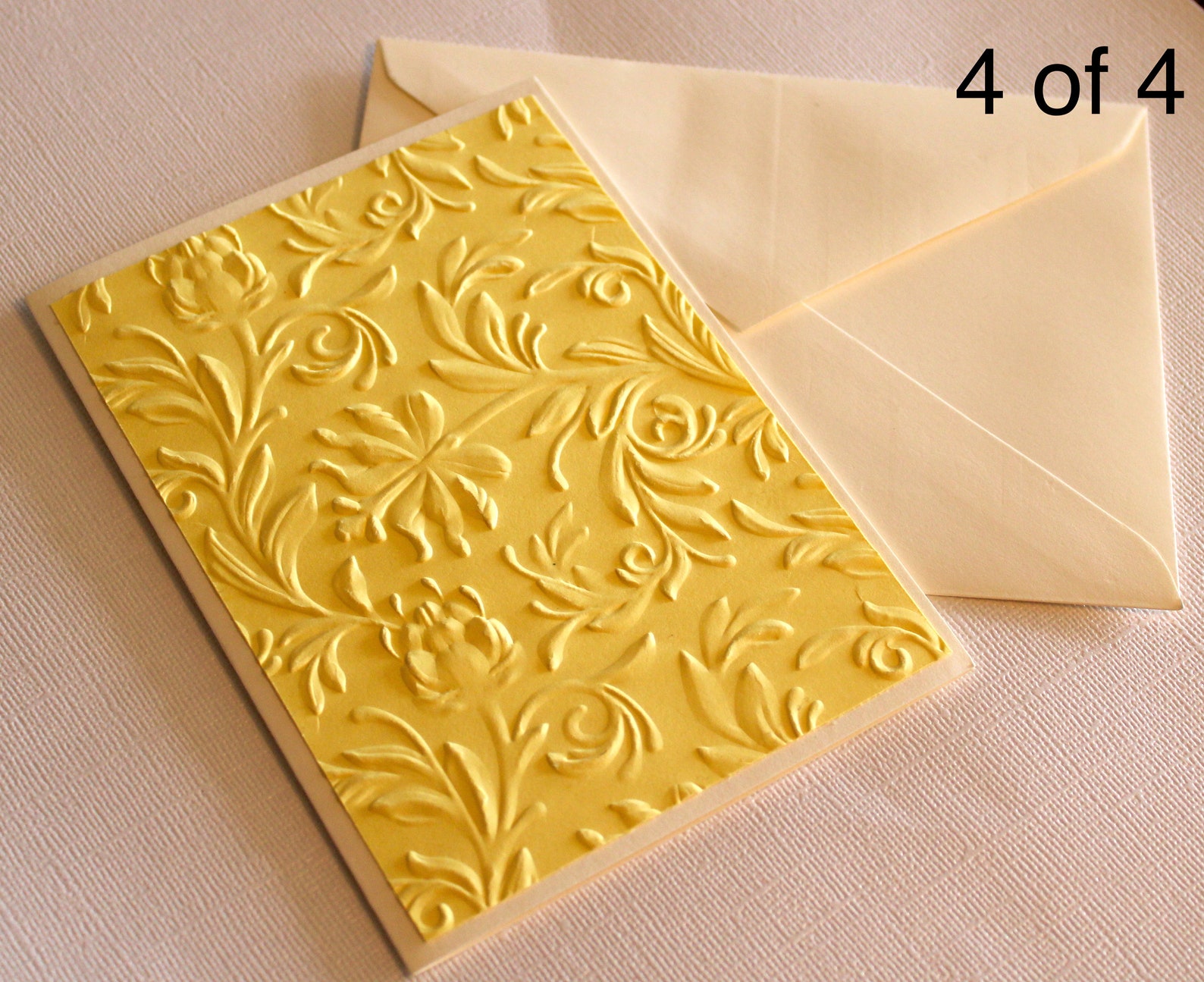 Embossed Blank Card Packs Floral Card Packs Bulk Blank Etsy
