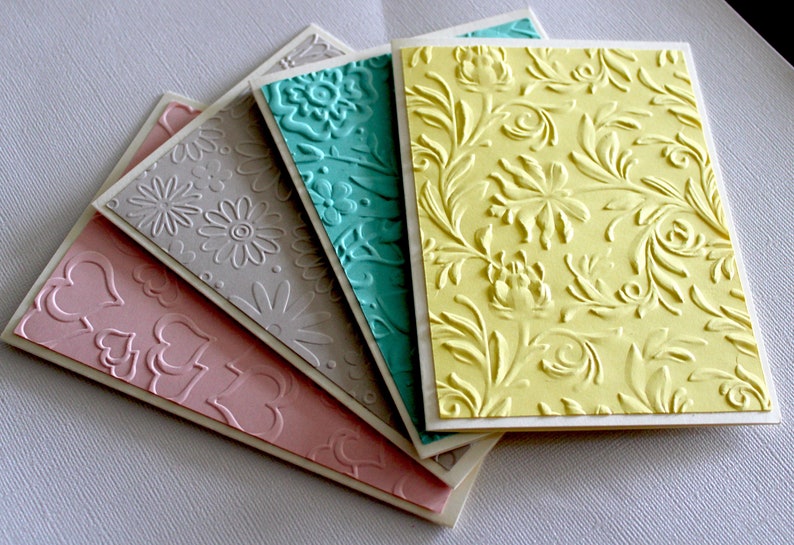 Embossed Blank Card Packs Floral Card Packs Bulk Blank Etsy