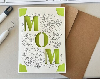 Handmade Mother's Day Card | 3D Mother's Day Card | Blank Card | Gift for Mom | Thinking of Mom | Layered Mother's Day Card