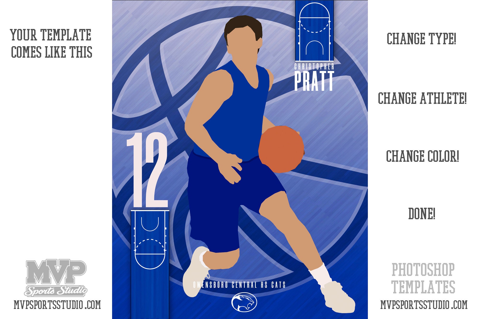 MVP Sports Studio Basketball Template 010, Basketball Poster MVP Sports Studio Basketball Template 010, Basketball Poster