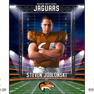 MVP Sports Studio Football Photoshop Plantilla 010, Plantilla, Photoshop, Deportes, Retrato Senior, Fútbol, Póster, Póster Deportivo, Senior