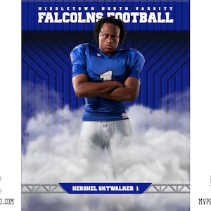 MVP Sports Studio Fußball Photoshop Template 190, Vorlage, Photoshop, Sport, Senior Portrait, Fußball, Poster, Sport Poster, Senior