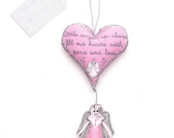 Fairy Angel Heart Blessing Hanging Decoration - Fairtrade Made in India Designed in UK