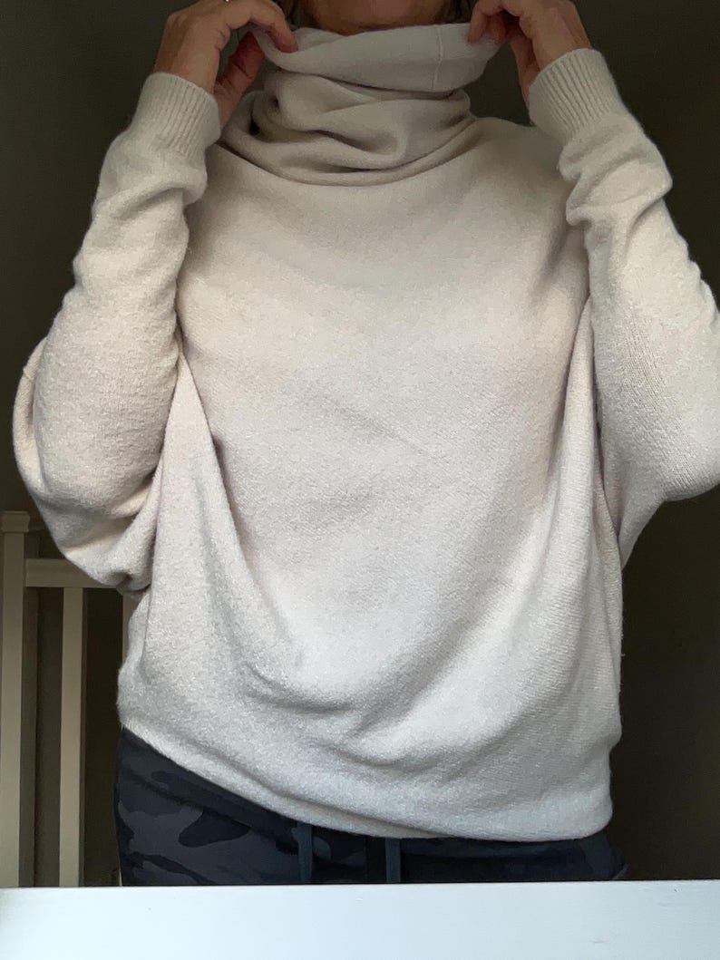 Roll Neck Draped Asymmetric Jumper by Alpini Knitwear immagine 14