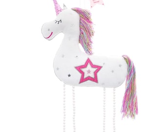 Large Hanging Unicorn ( Fairtrade - Designed in UK Handmade in India)