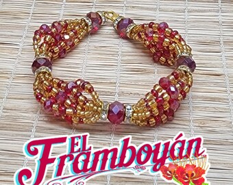 Idde de Ochun Ibu Ana - Ilde de Oshun Beaded Armband - Santeria Yoruba Orisha Smycken - Pulsera de Santo Ochun