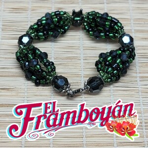 Idde de Ogun - Ilde de Ogum pärlarmband - Santeria Yoruba Orisha smycken - Andligt skyddsarmband med järnkrigare bild 2