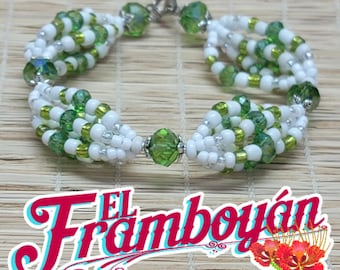 Idde de Obatala Aleguema - Ilde de Obatala Beaded Bracelet - Santeria Yoruba Orisha Jewelry - Protection Santo Bracelet