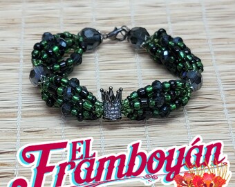 Pulseira de contas Idde de Ogun - Ilde de Ogum - Joias Santeria Yoruba Orisha - Pulseira Guerreiro de Ferro para Proteção Espiritual