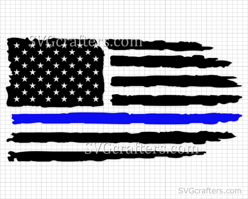Download LAYERED American Flag Thin Blue Line svg police svg thin ...