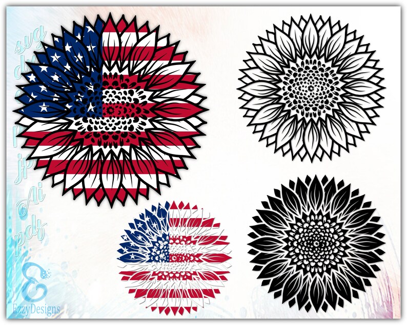 Free Free 254 Sunflower American Flag Svg Free SVG PNG EPS DXF File