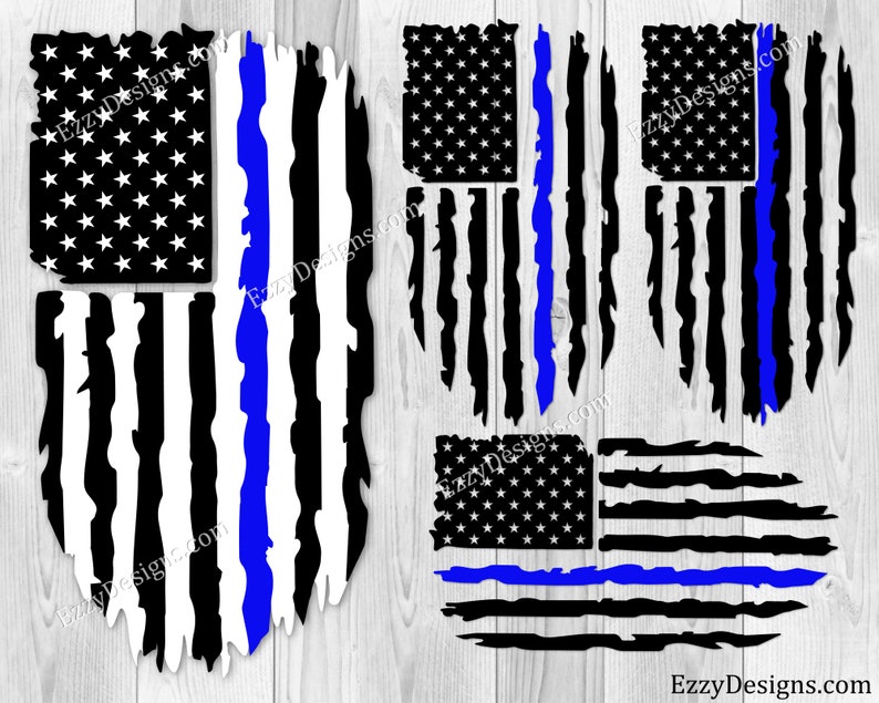 Police svg thin blue line svg American distress flag svg ...