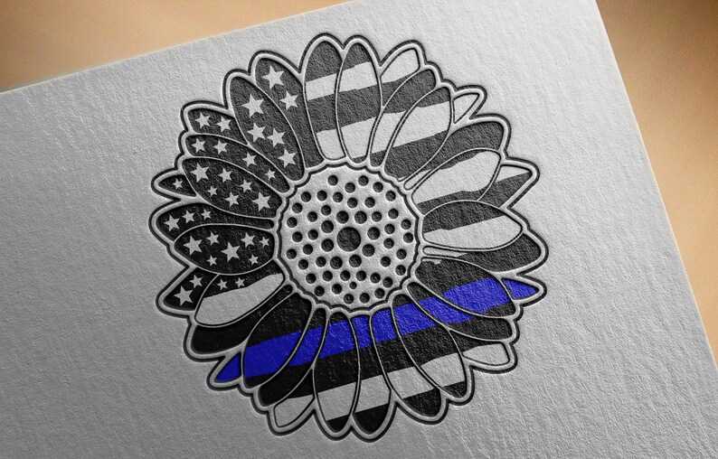 Download American sunflower Thin Blue Line svg thin blue line svg ...