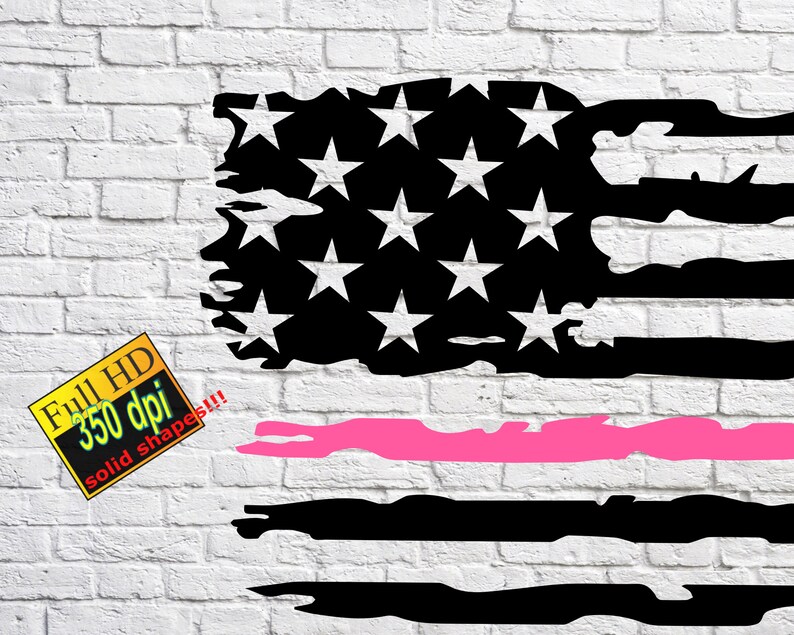 Download Layered American flag Thin Pink Line svg nursing svg ...