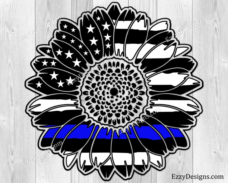 Download American sunflower Thin Blue Line svg thin blue line svg ...