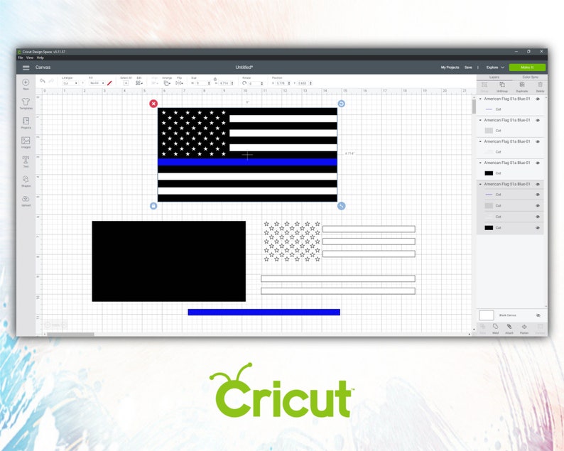Download LAYERED American Flag Thin Blue Line svg police svg thin ...