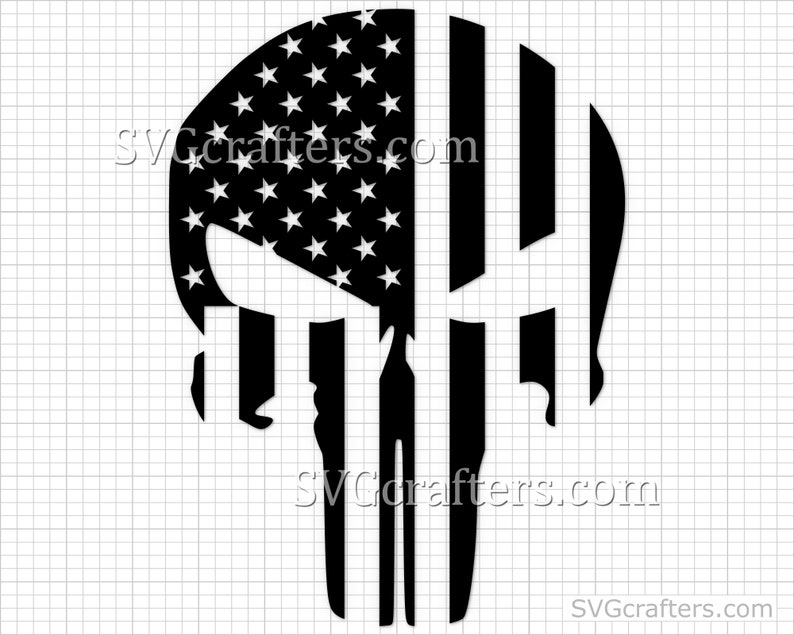 Punisher svg punisher skull svg american flag svg skull | Etsy