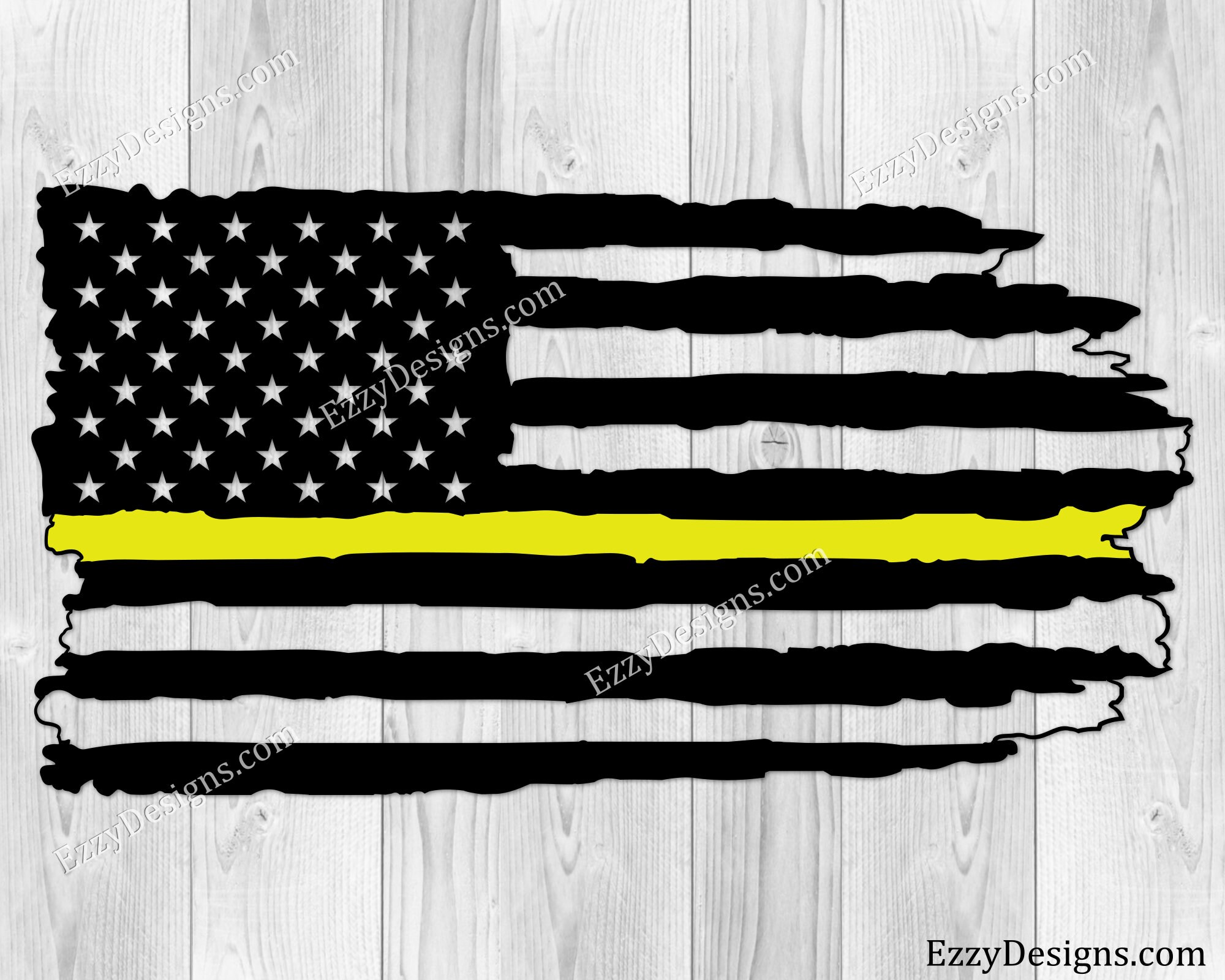 American Flag Yellow line svg Dispatcher svg dispatcher svg Etsy