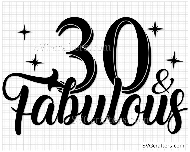 Download 30th birthday svg thirty birthday 30 and fabulous svg | Etsy