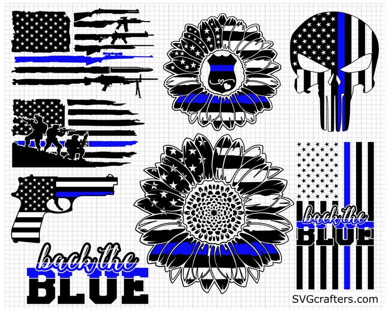 Download Police svg Thin Blue Line svg American distress flag svg ...
