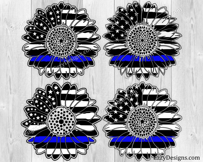 Download American sunflower Thin Blue Line svg thin blue line svg ...