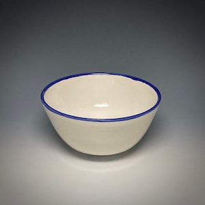 Handmade ceramic serving bowl, one-of-a-kind, wheel thrown, earthenware, food safe glazes non-toxic glazes.
