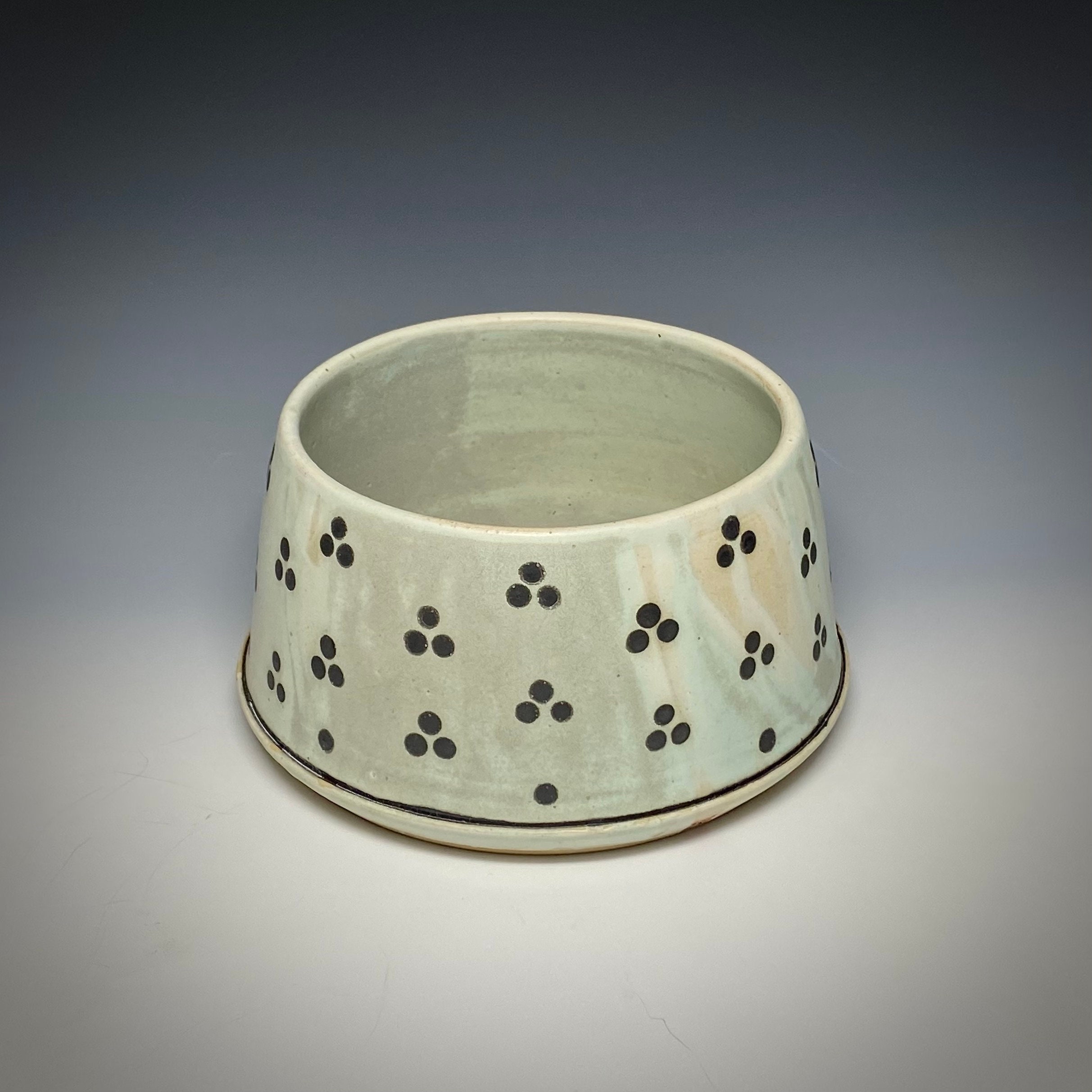 Handmade ceramic bowl, unique one-of-a-kind, ikebana container, wheel thrown stoneware, food safe glazes, non-toxic glazes.