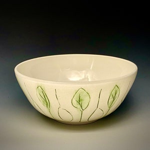 Handmade ceramic serving bowl, one-of-a-kind, wheel thrown, earthenware, food safe non-toxic glazes.