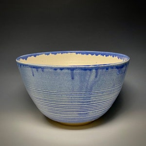 Handmade ceramic serving bowl, one-of-a-kind, wheel thrown, stoneware, food safe non-toxic glazes.