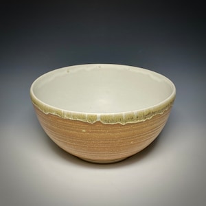 Handmade ceramic serving bowl, mixing bowl, fruit bowl, one-of-a-kind, wheel thrown stoneware, glazed with food safe non-toxic glazes.