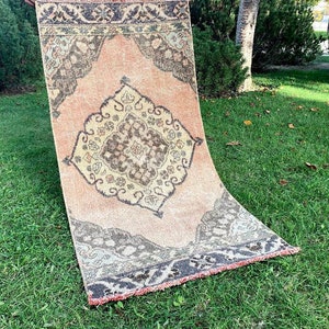 Small Runner Rug, 2&#39;2&#39;x4&#39;4&#39;Feet, Kitchen Decor Rug, Vintage Runner Rug, Turkish Handmade Runner Rug, Rugs For Kitchen Rugs.