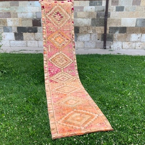 Hallway Runner Rug, 2&#39;6x12&#39;0&quot;Ft, Stair Runner Rug, Kitchen Runner Rug, Handmade Turkish Runner Rug, Hand Knotted Runner Rug, Long Runner Rug