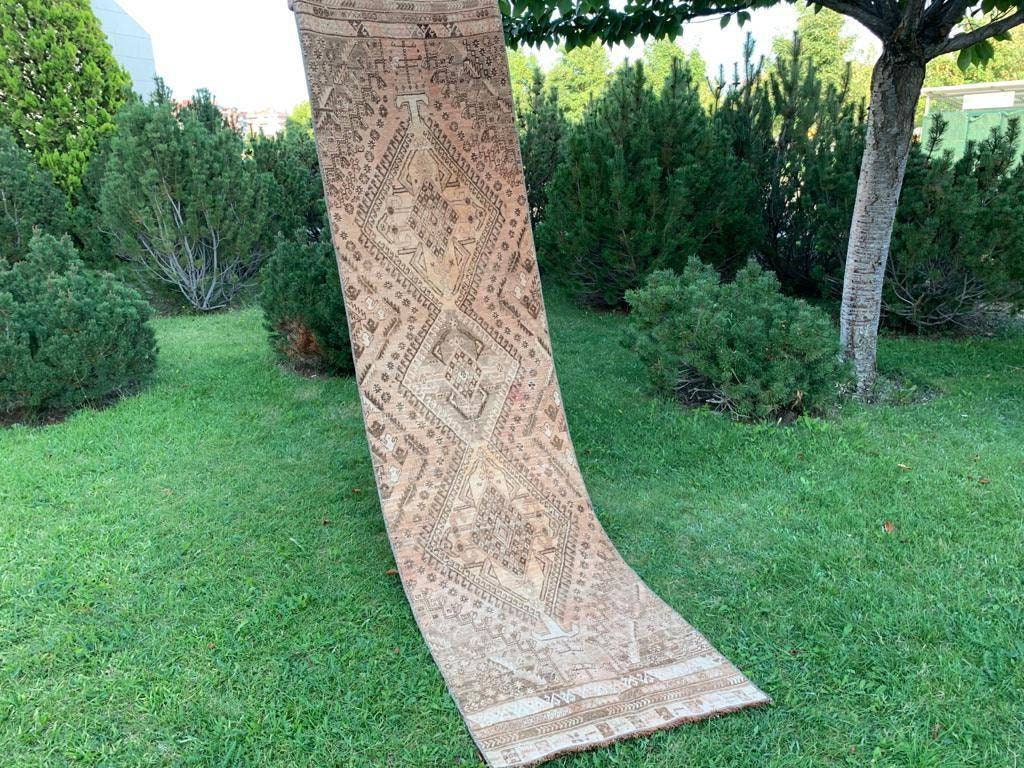 Vintage Rug Runner 9'2"x2'4" Vintage Oushak Runner Rug, Kitchen Decor Rug, Narrow Long Runner, Hallway Runner Rug, Handmade Runner Rug, Wool