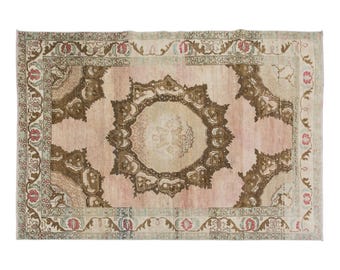 Vintage Kayseri Rug: 4.7 x 7.5 ft Handwoven Anatolian Wool Carpet