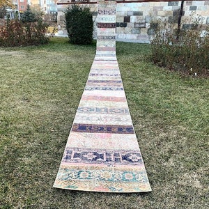 Extra Long Runner, 2'5x30'6Feet Stair Runner Rug, Vintage Runner Rug, Turkish Handmade Runner Rug, Stair Rugs, Narrow Long Stairway Rugs. image 3