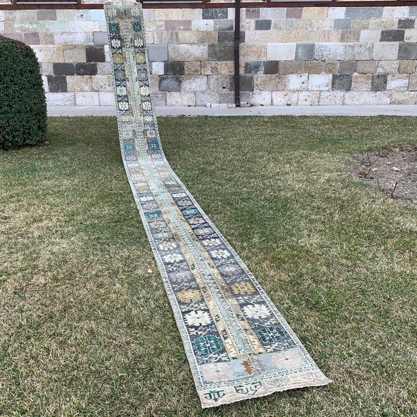 Extra Long Runner, 1’9"x22’7 Feet, Stair Runner Rug, Turkish Handmade Runner Rug, Narrow Long Runner Rug, Oriental Runner Rug,Long Stair Rug