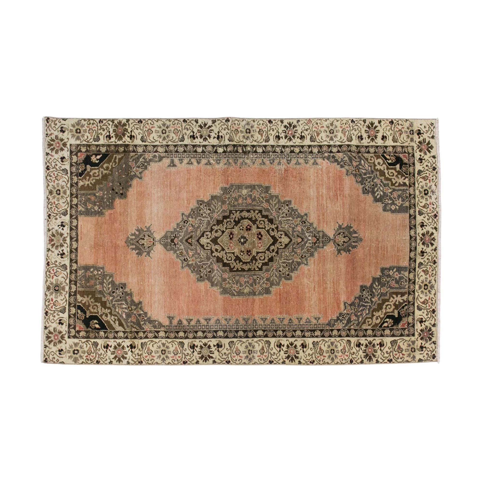 4.1 X 7.3 Ft, 125 X 220 Cm, Rose Dust of Kayseri, Vintage