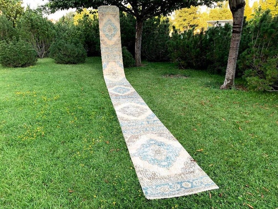 Extra Long Vintage Runner Rug: Handmade Anatolian Wool, 2'1"x23'5"