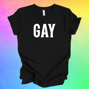 Gay Shirt for Gay Pride, Gay Unisex T-shirt, Gay Man Tshirt, Gay Woman shirt, Queer Gay Lesbian Shirt, Mens Gift for Gay Man, LGBTQIA Shirt