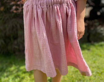 Gonna in mussola | ROCKIN' ROSE | Gonna in mussola | Taglie doppie 62-140 | Gonna per bambini | Modello selezionabile