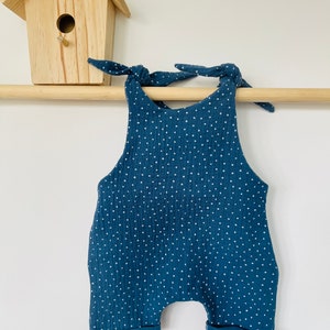 korte trui van mousseline KLEINER PÜTTI in maat. 50-128 en vele tinten blauw