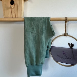 Pants made of muslin LUTZ in sizes 50-128, muslin pants for babies and children available in many colors, bloomers image 4