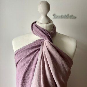 Pareo in mussola THEA ROSE, abito da spiaggia, tricolore o monocolore, maxi sciarpa XXL 180 x 130 cm, colore della cucitura selezionabile